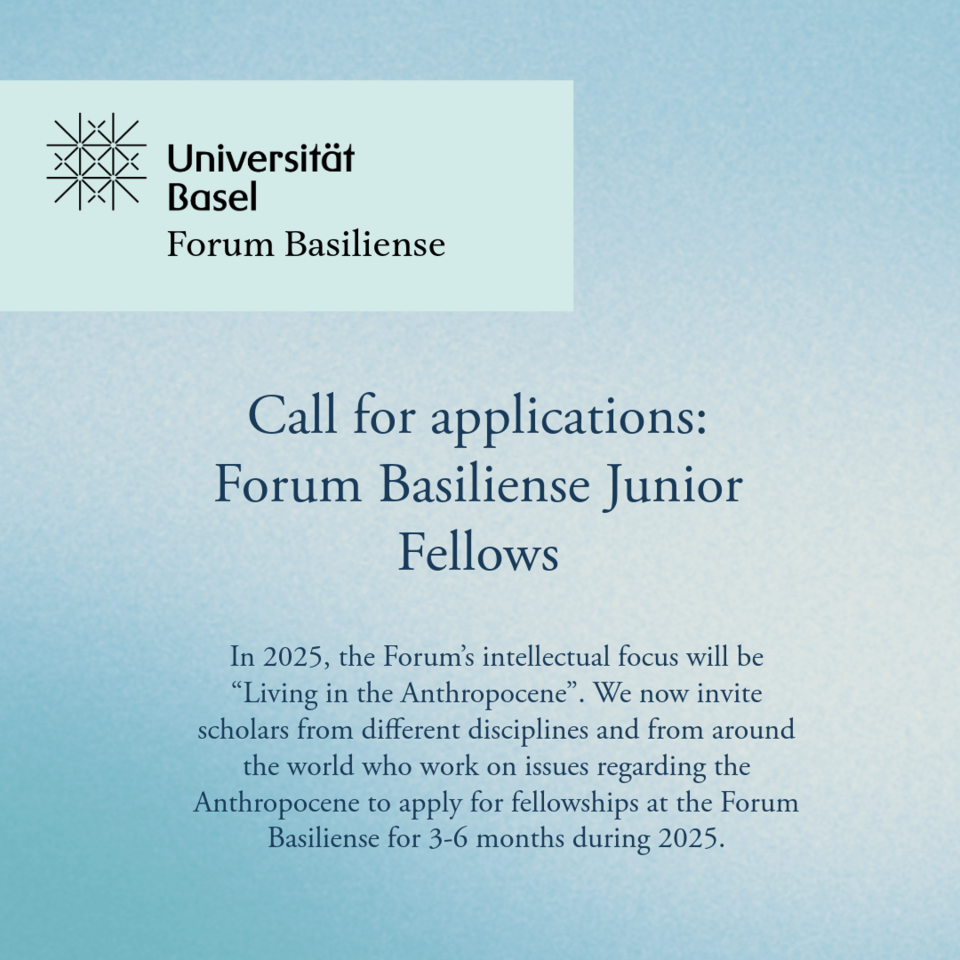 Call for applications: Forum Basiliense Junior Fellows