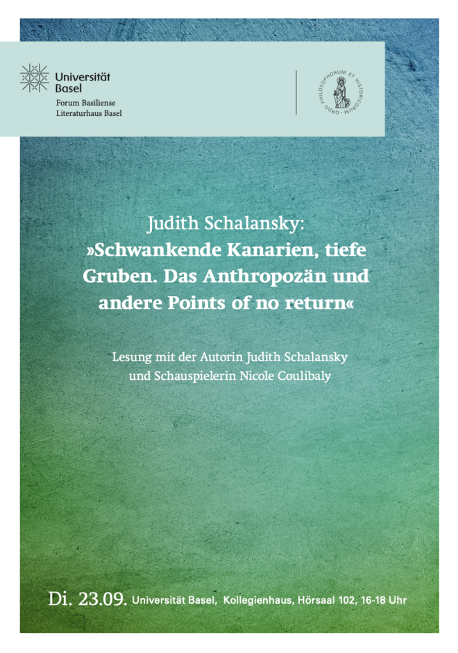 Judith Schalansky: »Schwankende Kanarien, tiefe Gruben. Das Anthropozän und andere Points of no return«