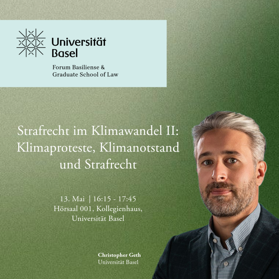 Strafrecht im Klimawandel II: Klimaproteste, Klimanotstand und Strafrecht
