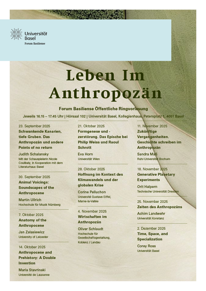 Öffentliche Ringvorlesung: Leben Im Anthropozän