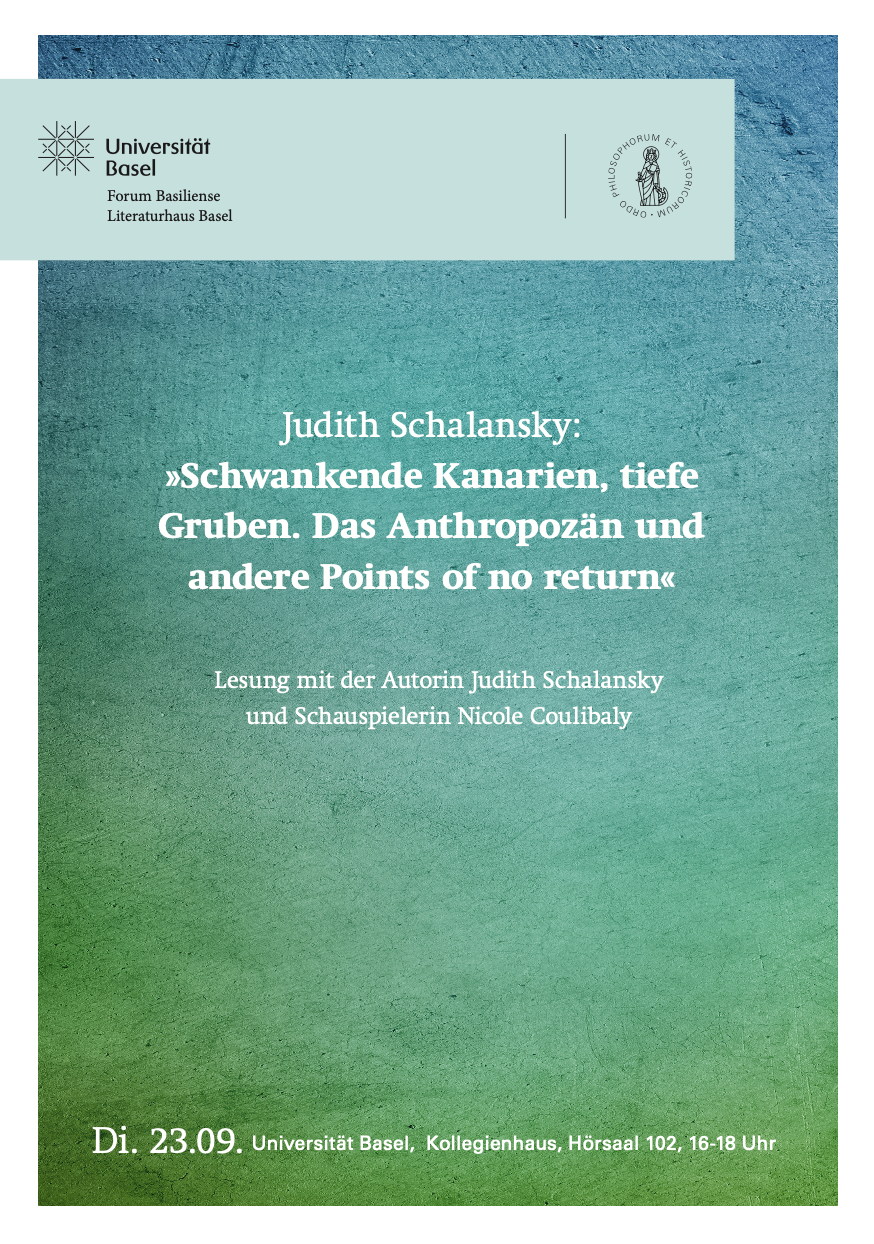 Judith Schalansky: »Schwankende Kanarien, tiefe Gruben. Das Anthropozän und andere Points of no return«