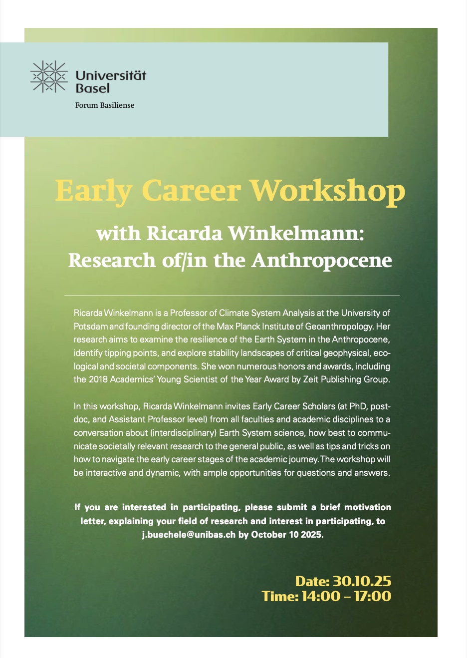 [Translate to Deutsch:] Early Career Workshop